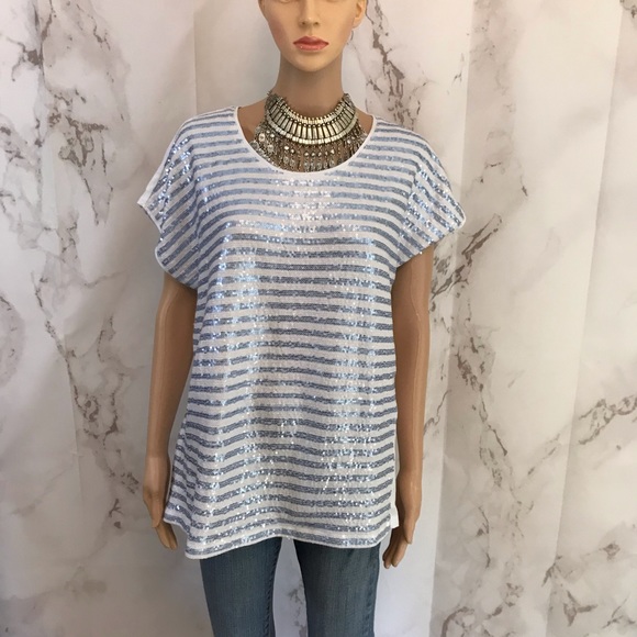 Chico's Tops - Chico’s Sequin Front Tee Shirt Chico's Tops - Chico’s Sequin Front Tee Shirt